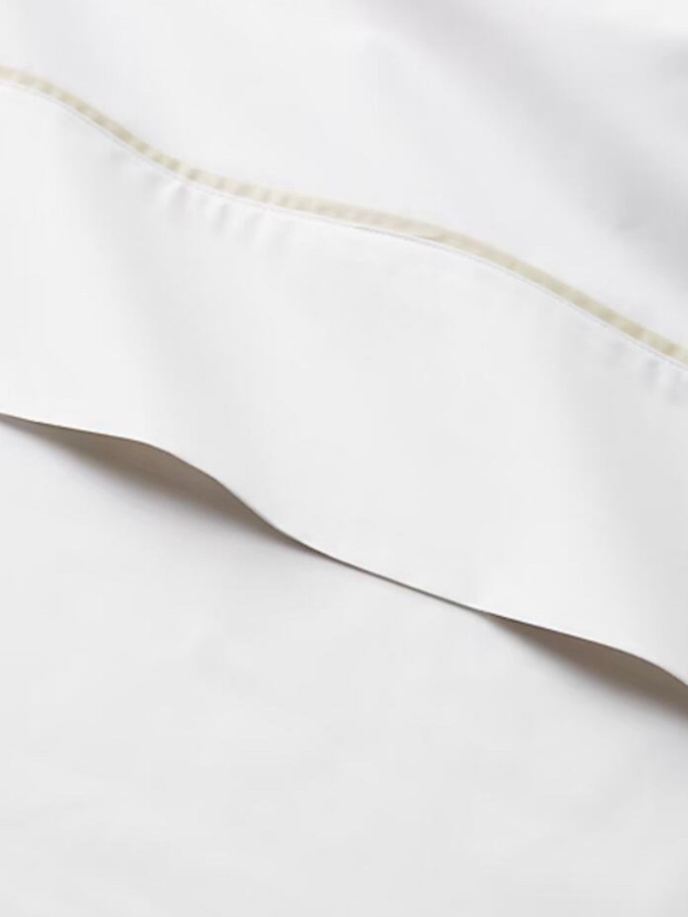 Ralph Lauren Organic Cotton Percale Palmer Queen Flat Sheet White/Sand Dune NEW